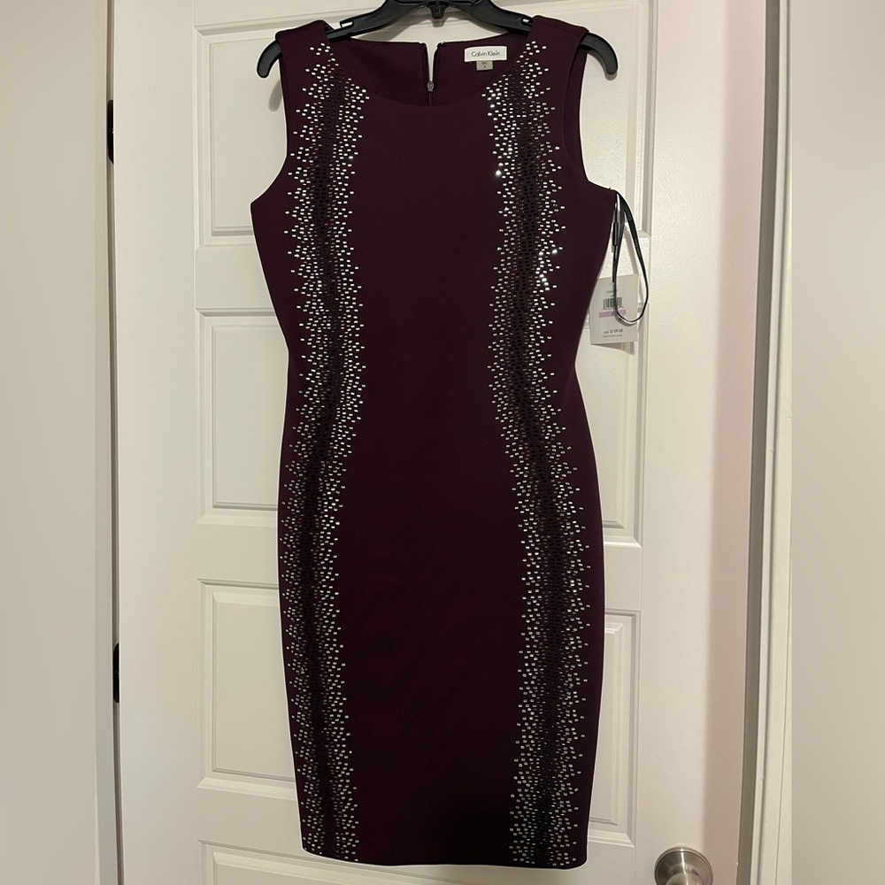 Deep purple Calvin Klein dress